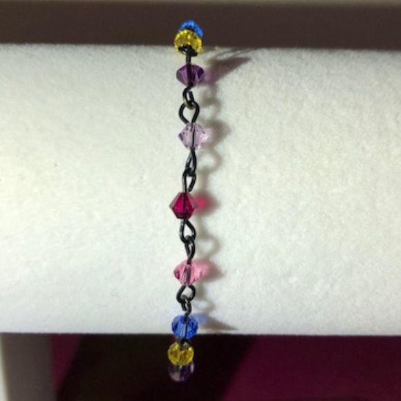 Rainbow Swarovski Crystals Bracelet/Earring Set - Picture 1 of 5